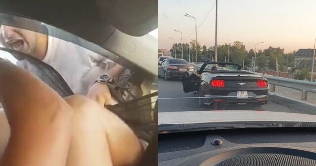Дорожные разборки из Петербурга: разъярённый водитель «Мустанга» напал на автомобилиста