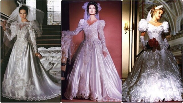 20 нарядов невесты в классическом свадебном стиле 1990-х годов