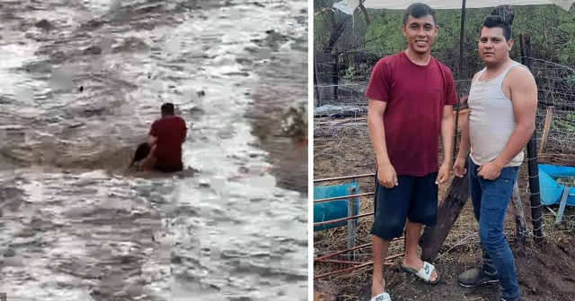 Добрый самаритянин спас женщину во время наводнения в Мексике