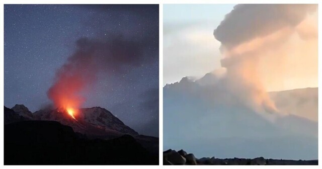 Растёт активность камчатского вулкана Шивелуч, но туристов это не останавливает