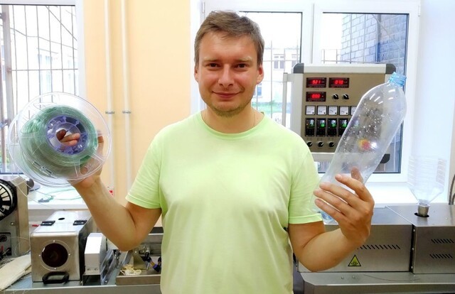 Ученые ЯГТУ предложили технологию переработки пластиковых ПЭТ бутылок в нить для 3D-печати