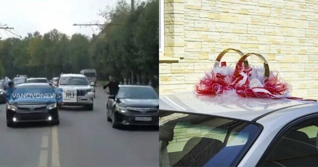"Оружие не найдено": в Иванове полиция не заметила свадебный кортеж со стрельбой и ездой по встречке