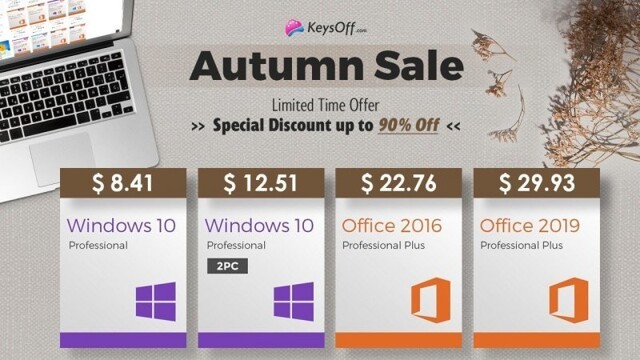 Windows 10 Pro за $8.41 - стартовала осенняя распродажа в магазине KeysOFF