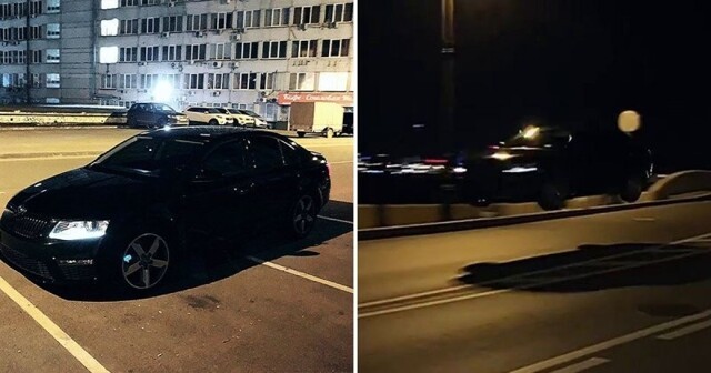 В Петербурге водитель «Шкоды» использовал мост в качестве трамплина и пролетел несколько десятков метров