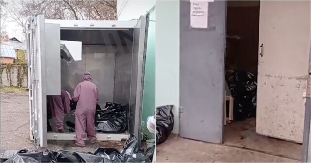 В Иванове десятки мешков с трупами лежали у входа в морг
