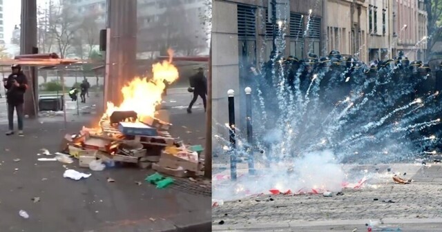 Беспорядки во Франции: демонстранты нападают на силовиков