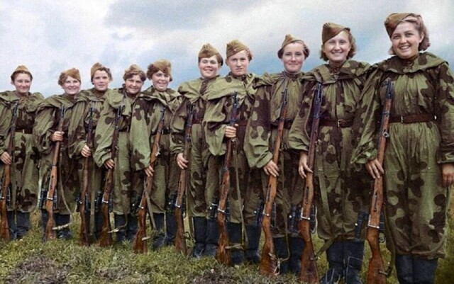 Советские женщины-снайперы Великой Отечественной