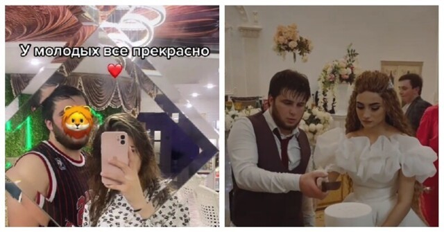 Видео с разрезанием свадебного торта заставило переживать всех