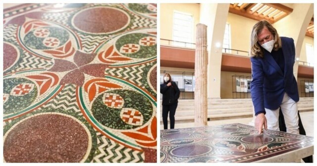 Удивительная история мозаики из плавучего "Дворца удовольствий" Калигулы