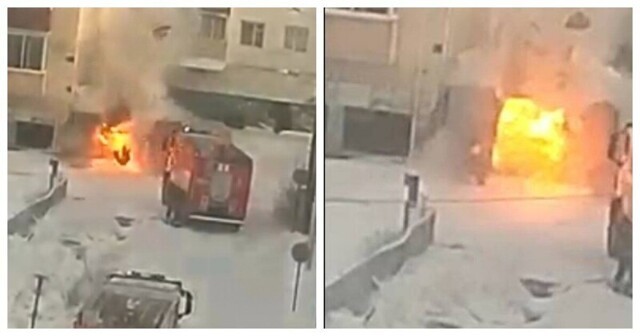 В Якутске пожарный чудом остался жив при взрыве в гараже