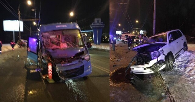 В Москве внедорожник протаранил рейсовый автобус — пострадали 10 человек