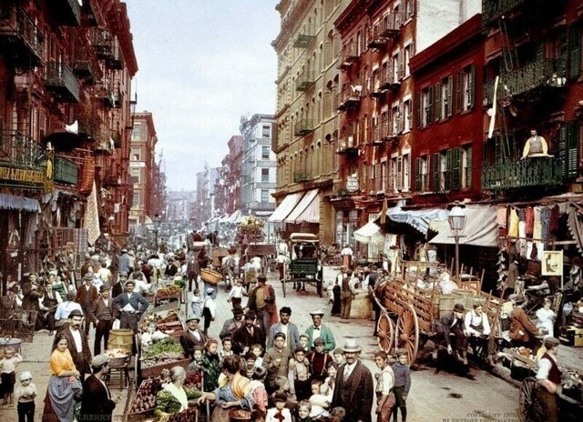 Старинные фотохромы Нью-Йорка 1900‑х годов
