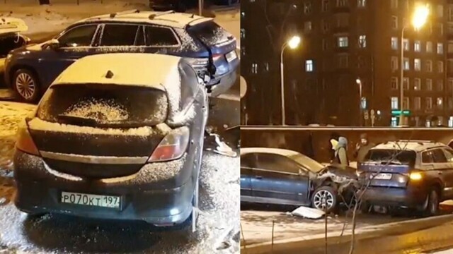 Семь автомобилей столкнулись в Москве