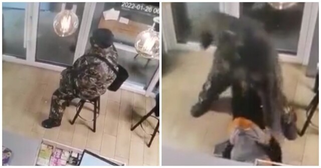 Жестокое ограбление башкирского кафе попало на видео