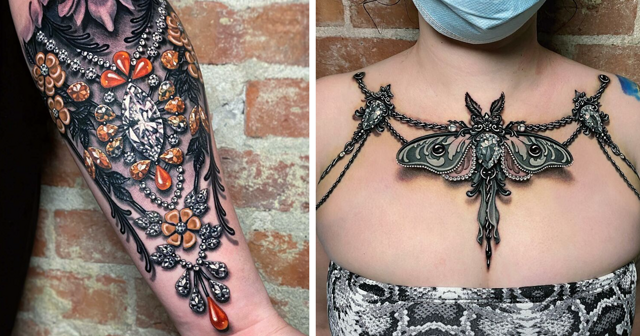 Потрясающие «ювелирные» работы тату-мастера Райан Эшли