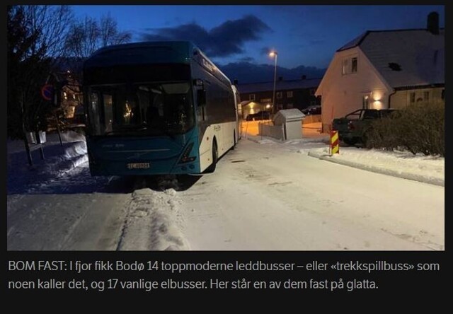 Электроавтобусы в Норвегии объявили бойкот населению