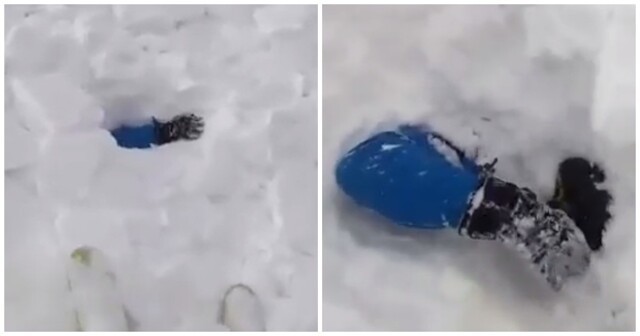 На горном курорте в Сочи сноубордиста накрыла лавина