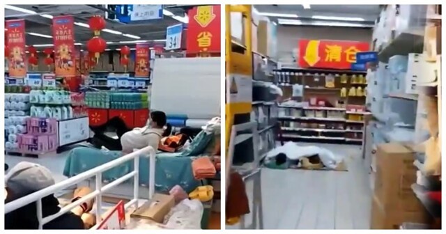 В Китае посетителей гипермаркета заперли на карантин прямо в магазине