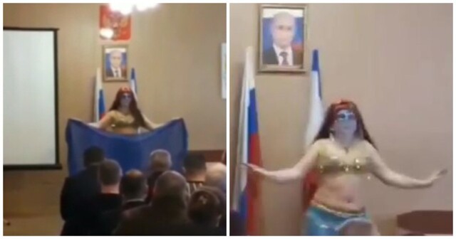 Крымский чиновник исполнил танец живота перед коллегами