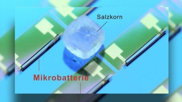 Создана самая маленькая в мире батарейка размером с крупицу соли