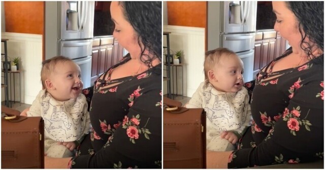 Дай: малыш с аппетитом смотрит на грудь подруги матери