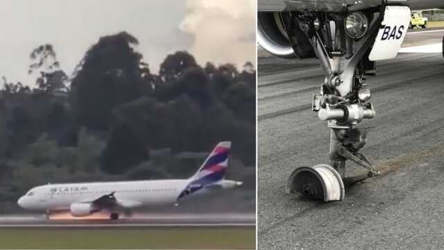 В Колумбии пилоты приземлили Airbus A320 с неисправным передним шасси