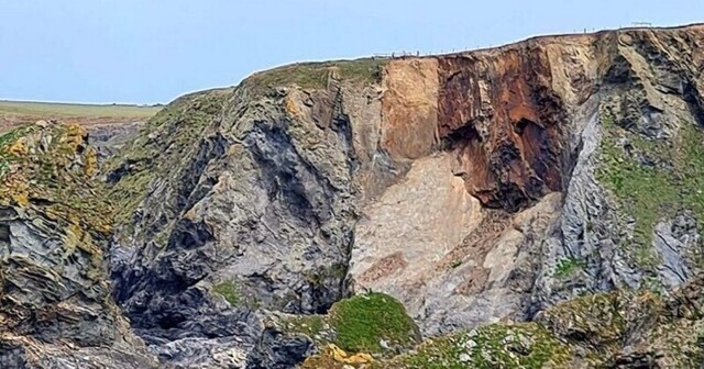 Скалы Корнуолла образовали гигантское лицо