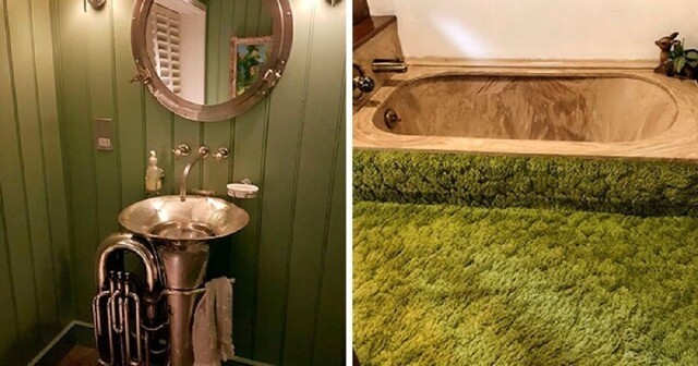 30 крутых или забавных идей декора ванных комнат