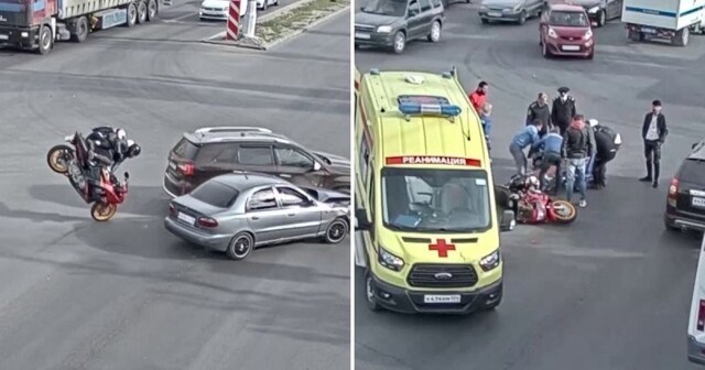В Волгограде водитель кроссовера устроил ДТП: пострадала пассажирка мотоцикла