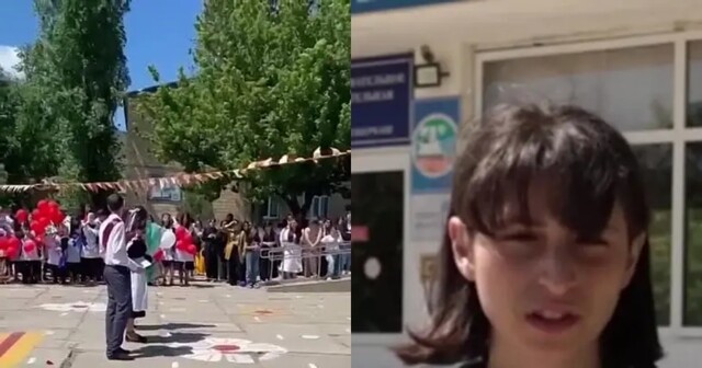 Дагестанскую выпускницу школы заставили извиниться за антивоенные лозунги на последнем звонке