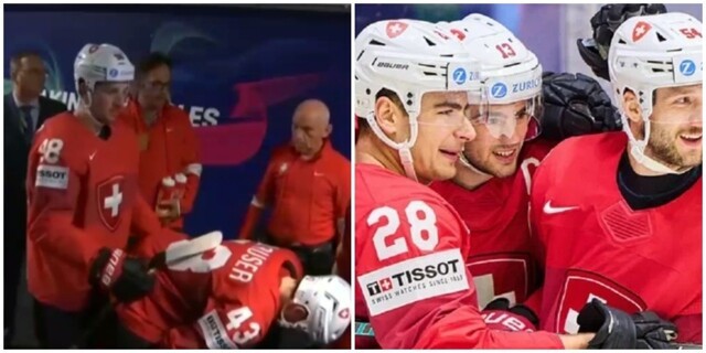 "Что за обряд?": игроки сборной Швейцарии перед выходом на лёд изобразили соитие