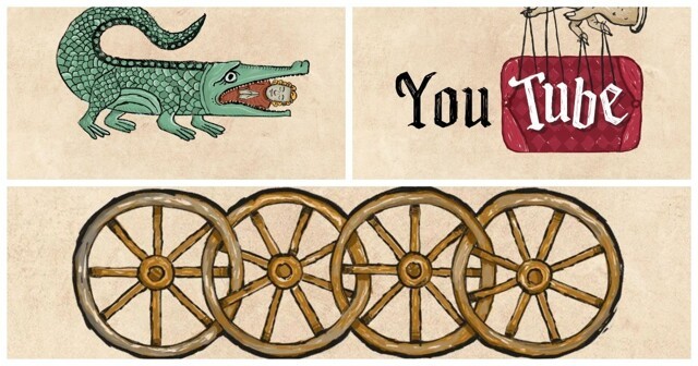 Известные логотипы в средневековом стиле