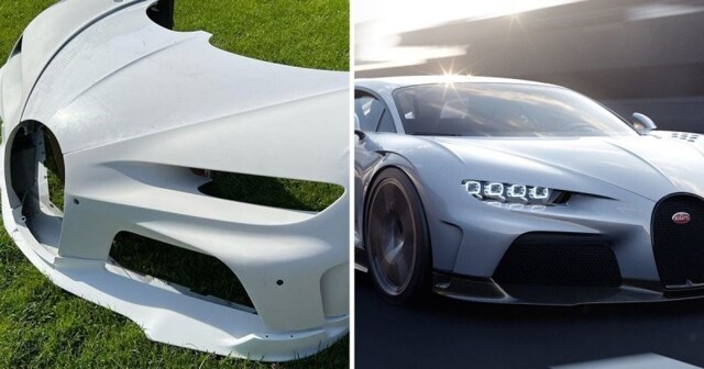 Комплект передних панелей кузова Bugatti Chiron продают по цене нового Lamborghini