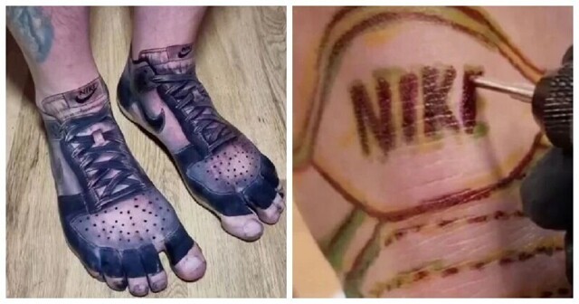 Британец сделал тату, чтобы сэкономить на кроссовках для спортзала