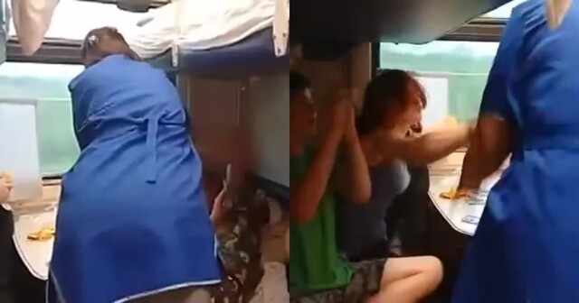"Ты кидал?": проводница поезда отлупила детей, возвращавшихся из школьного лагеря