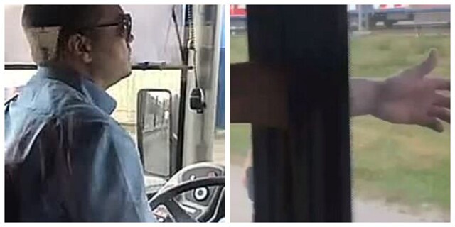 «Родной, у меня там дети, руку-то отдай, идиот!»: в Москве водитель автобуса зажал руку пассажиру дверями