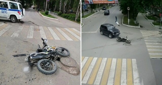 «Молодец» на Ниве, как следует срезал: ДТП с мотоциклистом в Челябинской области
