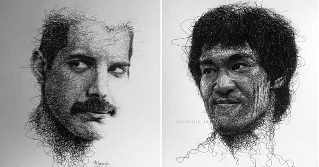 Художественные каракули: необычные портреты филиппинского мастера