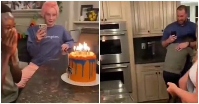 Парень впервые отметил день рождения после того, как его усыновили