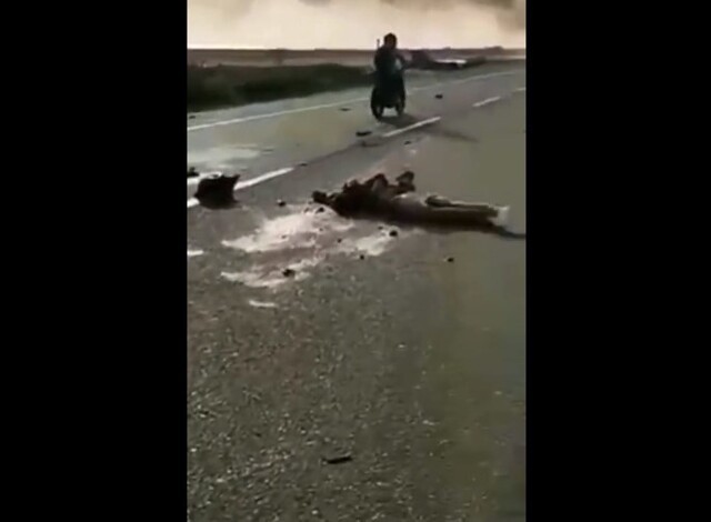 Колумбия. Хрустиков размотало по асфальту
