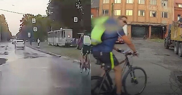 "Ты обрызгала меня водой, тварь!": обидчивый велосипедист в Калининграде избил окатившего его водой водителя