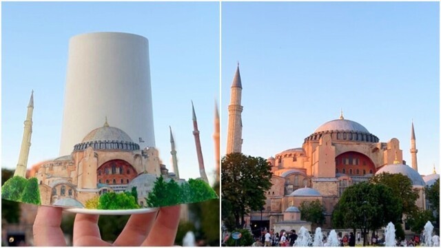 Художник нарисовал известные места Стамбула на стаканчиках для кофе