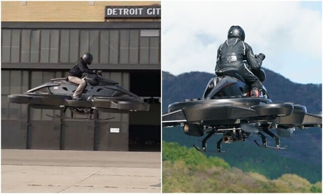 В США представили первый летающий мотоцикл