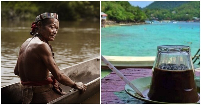 Как индонезийцы умудряются пить кофе из перевёрнутого стакана