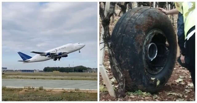 В Италии самолет потерял колесо сразу после взлёта