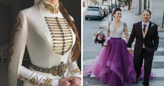 Невесты, которые отказались от классических свадебных платьев в пользу креативных нарядов
