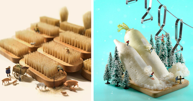 Милые и забавные мини-диорамы японского художника, который создает их каждый день