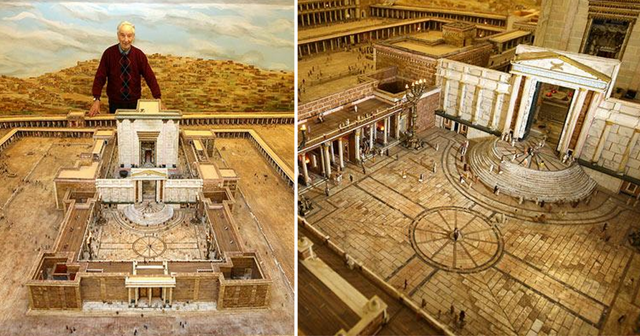 Пенсионер потратил 30 лет на строительство огромной модели библейского храма Ирода