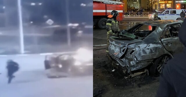 Водитель из Каспийска чудом выжил после взрыва автомобиля