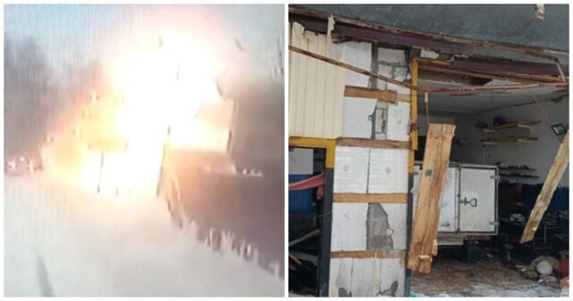 Момент взрыва автосервиса в Бугульме попал на видео